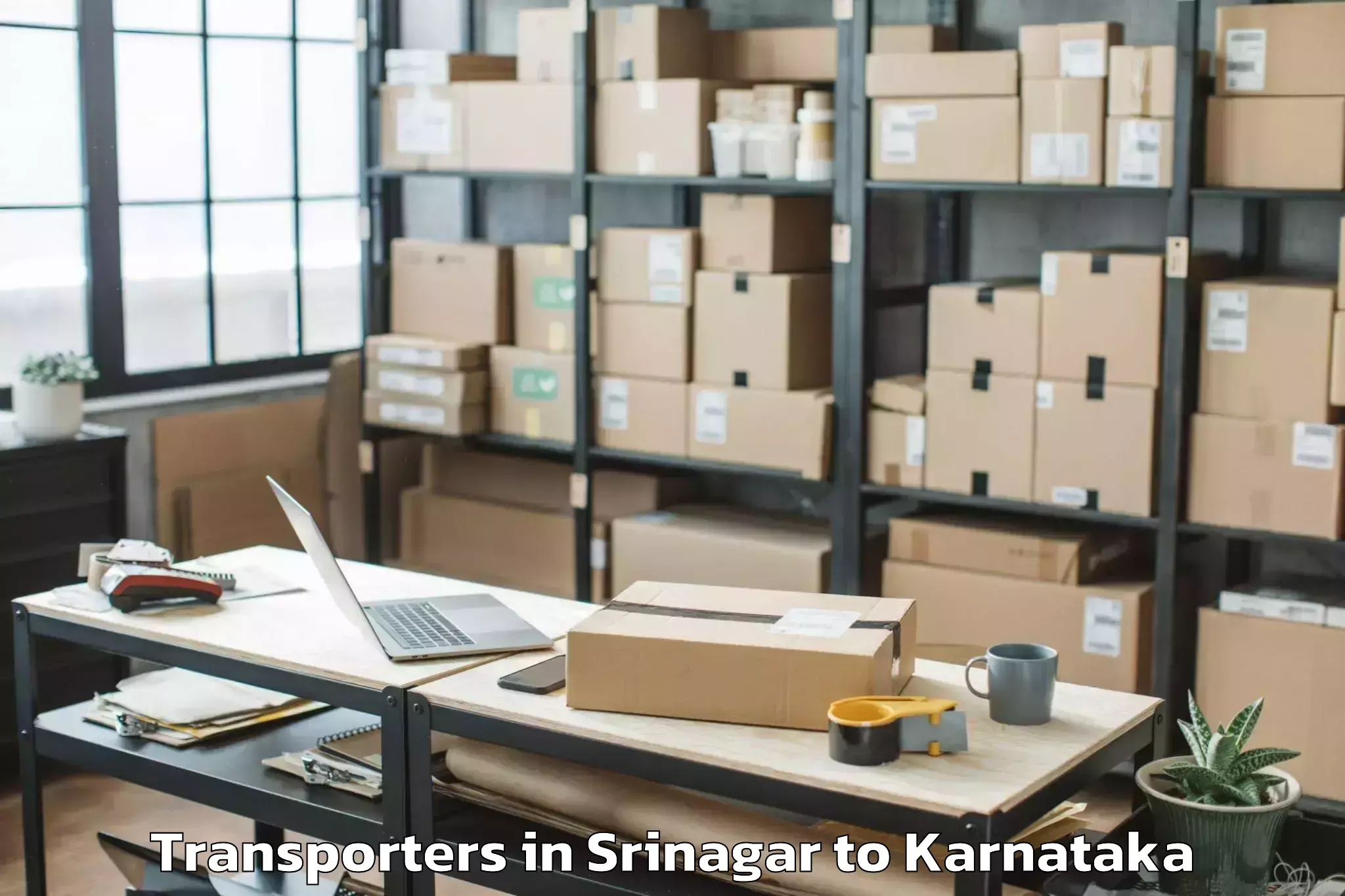 Book Srinagar to Harpanahalli Transporters Online